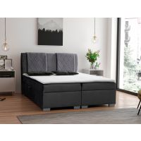 Mars Meble - KOLUMBIA Łóżko kontynentalne z pojemnikiem | 160x200 | Materac Bonell | Topper