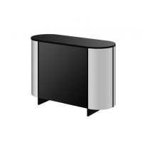 HUBERTUS - GLAMOUR Komoda 1 | Czarny mat | Chrom