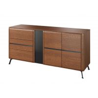 MEBIN - JANTAR Komoda 2D3SZ mała | Noga metalowa