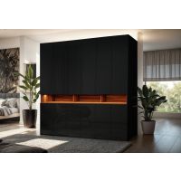 ARKOS - LAURA Szafa | czarny połysk