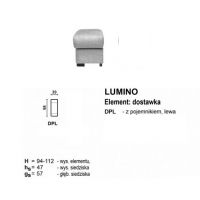 Meblomak - LUMINO DPL element dostawka z pojemnikiem Lewa