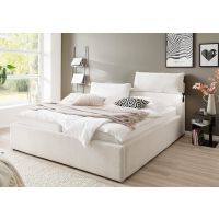 MC AKCENT - MALINDI Łóżko z pojemnikiem 180x200 | Tkanina Raven kremowa 22 | MAL18023