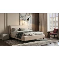 NEW ELEGANCE - NEW ELEGANCE MERCI Łóżko 160x200 z pojemnikiem | Tkanina Dream Velvet 202.02 / Cord 205.13 | DOSTĘPNE OD RĘKI