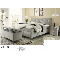 MEBLE BEST - MILTON Łóżko Kontynentalne | Megacomfort Visco | 180x200