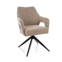 SIGNAL - OLSEN NOELLE Krzesło | Obrót siedziska | Tkanina Noelle 33 ciemny beż | DOSTĘPNE OD RĘKI