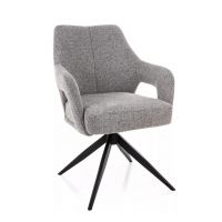 SIGNAL - OLSEN NOELLE Krzesło | Obrót siedziska | Tkanina Noelle 09 szary