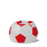 GIGANT PUFA - Pufa PIŁKA EKOSKÓRA 250L biało-czerwona