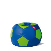 GIGANT PUFA - Pufa PIŁKA EKOSKÓRA 250L niebiesko-limonkowa