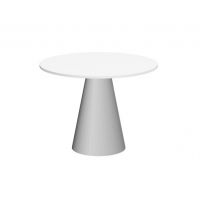 HUBERTUS - GLAMOUR PINETO Stół 100 | Biały mat | Chrom