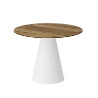 HUBERTUS - PINETO LAMI Stół 100 | Blat Dąb Pradawny | Noga Biały połysk