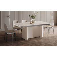 HUBERTUS - GLAMOUR PORTOFINO Stół 160-412x100 | Kaszmir połysk | Chrom