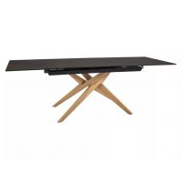 SIGNAL - LORETO CERAMIC OSSIDO BRUNO STÓŁ 180-230x90 | Brąz mat | Dąb | DOSTĘPNE OD RĘKI