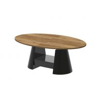 HUBERTUS - CALABRO MAX LAMI Ławostół | Blat Dąb Pradawny | Noga Czarny połysk