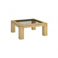 MEBIN - Rossano Stolik 90 z blatem przeszklonym