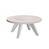 HUBERTUS - GLAMOUR ROTANTE 2 Stół 160 | Kaszmir mat | Chrom