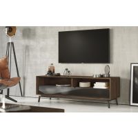 KATMANDU MEBLE - MODERN LOFT Szafka RTV 2.1 ze szkłem | Tabacco | PLMOL08ST