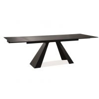 SIGNAL - SALVADORE Stół 120-180x80 | Czarny mat