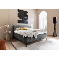 MC AKCENT - SARNIA Łóżko bez pojemnika 160x200 | Tkanina szara 4301 | SAR16011