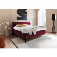 MC AKCENT - SARNIA Łóżko z pojemnikiem 160x200 | Tkanina czerwona 09 | SAR16053