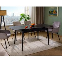 SIGNAL - SENTO 120 Stół rozkładany 80x120-180x76h | Czarny