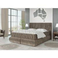 MPF MEBLE POLSKIE FIJAŁEK - SILVA Łóżko Kontynentalne z pojemnikiem | z materacem | 140x200