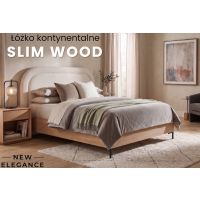 NEW ELEGANCE - NEW ELEGANCE SLIM WOOD na nóżkach | Łóżko kontynentalne z pojemnikiem | Wezgłowie N | 180x200