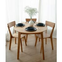 KATMANDU MEBLE - ORBETELLO Stół okragły rozkładany 90-140 | Dąb | KULSR9050