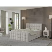 MPF MEBLE POLSKIE FIJAŁEK - SUENIO Łóżko Kontynentalne z pojemnikiem | z materacem | 180x200