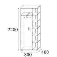 AMS Meble Biurowe - Szafa Aktowo-Ubraniowa RGW6 | 6OH