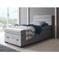 Mars Meble - TEDDY Łóżko kontynentalne z pojemnikiem | 120x200 | Materac Bonell | Materac Pocket | Top zintegrowany