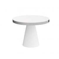 HUBERTUS - GLAMOUR TOLEDO Stół 100 | Biały połysk | Chrom