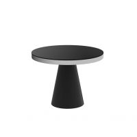 HUBERTUS - GLAMOUR TOLEDO Stół 100 | Czarny mat | Chrom