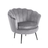 FURNITEX - LC-032-1 Fotel | Riviera 91 szary | Nogi czarne
