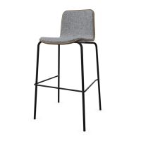 NOWY STYL - VAPAA Krzesło Barowe FRAME CHAIR HKR 4L W | Sklejka bukowa / Bejcowana z nakładką tapicerowaną