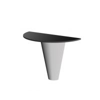 HUBERTUS - GLAMOUR VILLA Konsola 100 podwieszana | Czarny połysk | Chrom