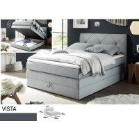 MEBLE BEST - Łóżko Kontynentalne Vista Megacomfort z tradycyjnym pojemnikiem na pościel 140x200
