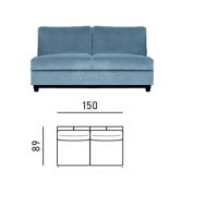 Meblomak - FANO EL.2,5BFN | Element 2,5-os. | Bez boków | Bez funkcji