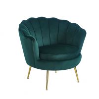 FURNITEX - LC-032-1 Fotel | Riviera 38 Zielony | Nogi złote