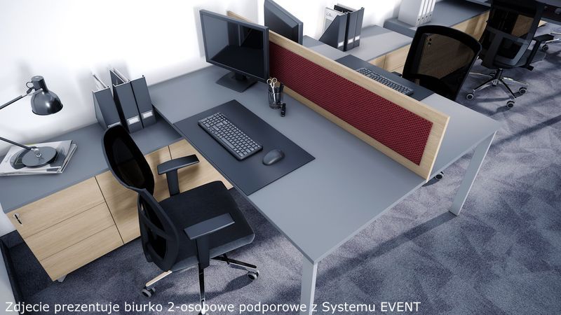 AMS Meble Biurowe - Blat MELAMINA | 200x80 cm Aranżacja blatu na przykładzie biurek oferty producenta AMS
