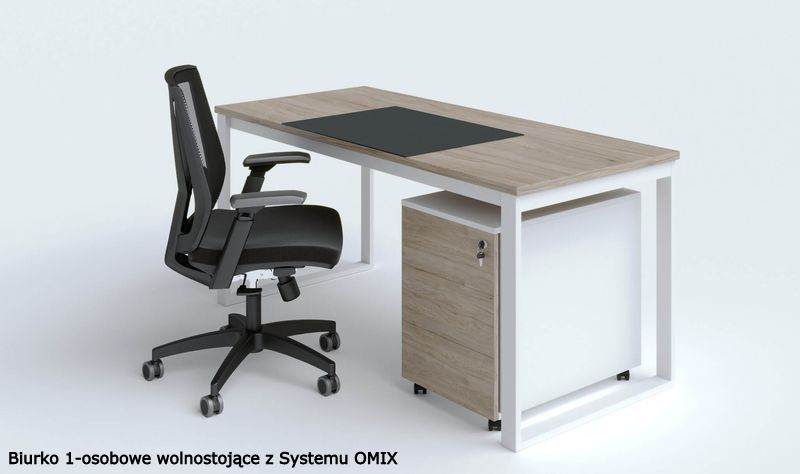 AMS Meble Biurowe - Blat MELAMINA | 140x80 cm Aranżacja blatu na przykładzie biurek oferty producenta AMS