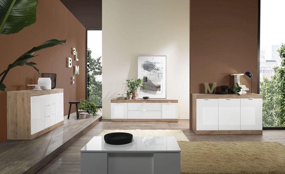 MC AKCENT - SLIM | DĄB CADIZ/BIAŁY POŁYSK